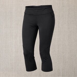 Lululemon Running Black Crop Tights - Mesh Panels